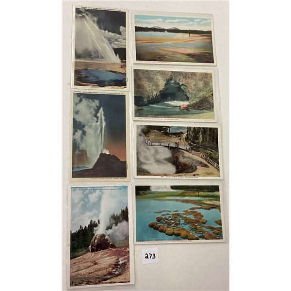 Yellowstone National Park Upper Geyser & Norris Geyser Basin Postcards 55+