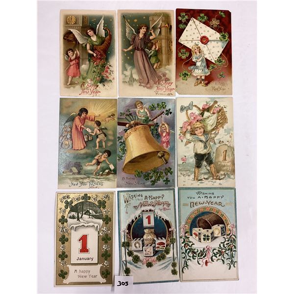 New Years Holiday Greeting Postcards 30