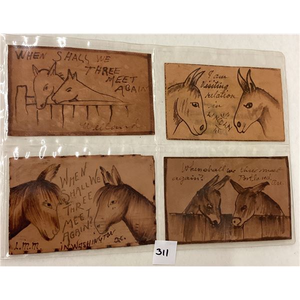 Novelty - Leather Donkey Postcards 31