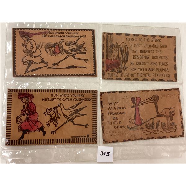 Novelty - Leather Stork Postcards 10