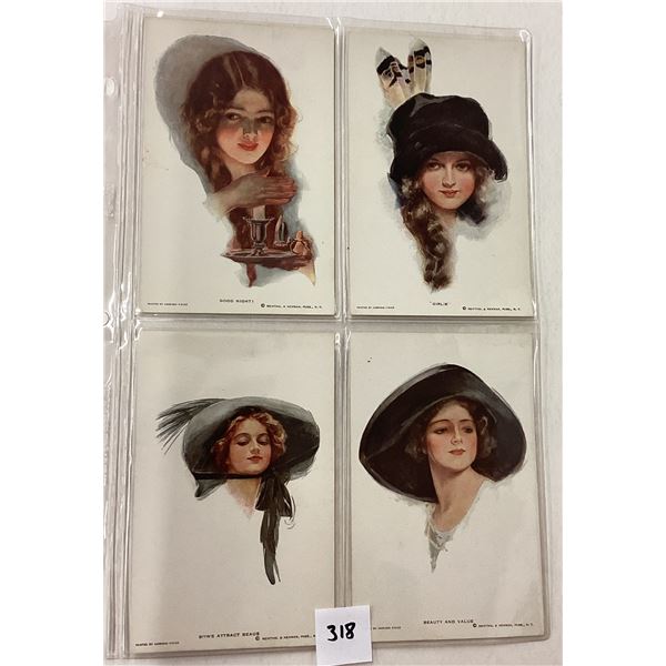 Pretty Lady Postcard Album Approx. 50