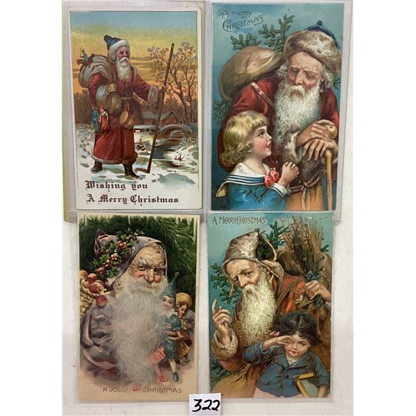 Santa Claus Holiday Christmas Greeting Postcards 10