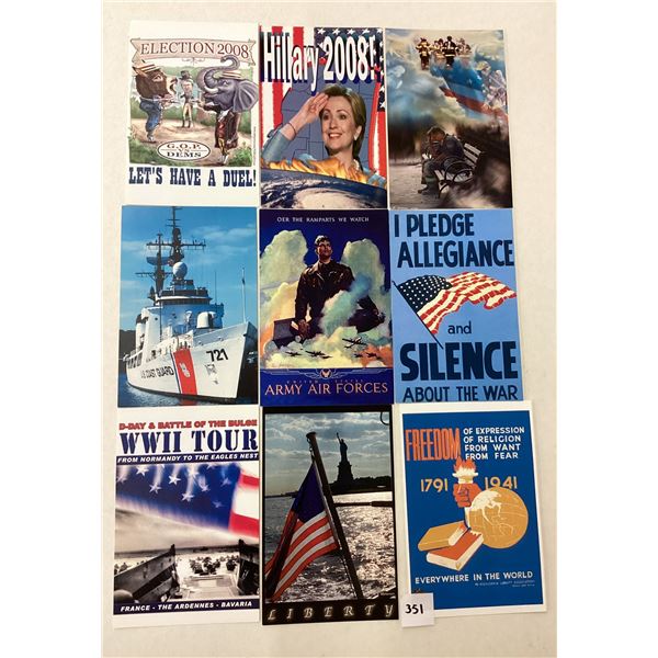 Box of 600+ US, Patriotic, Political & Related Postcards