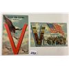 Image 3 : Military - Large Letter, V for Victory, Keep'em Flying Linen Postcards 16