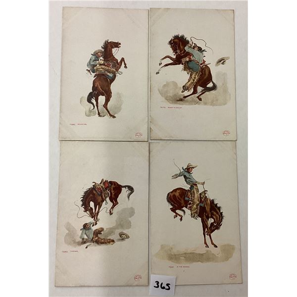 Detroit Publishing Western Rodeo Cowboy Postcards 4