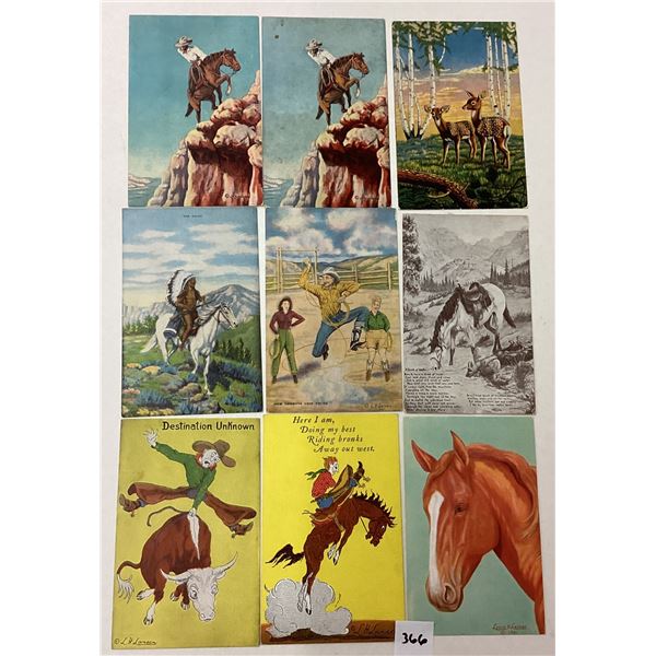 L.H. Larsen Western Related Postcards Approx. 50