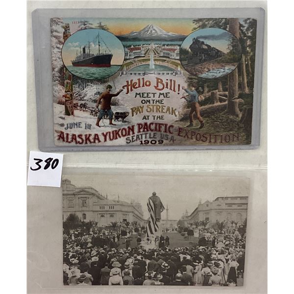 1909 Alaska Yukon Pacific Exposition Postcard Album Approx. 45