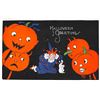 Image 1 : Black Background Gibson Pumpkins & Jester Halloween Postcard