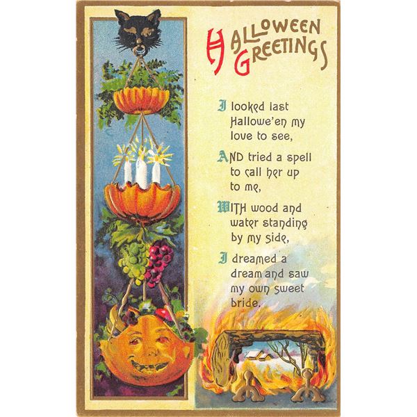 Halloween Greeting Bamberger Holiday Postcard