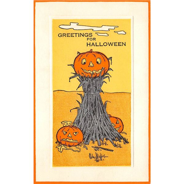 Fairman Pink Perfection Halloween Holiday Greeting Postcard