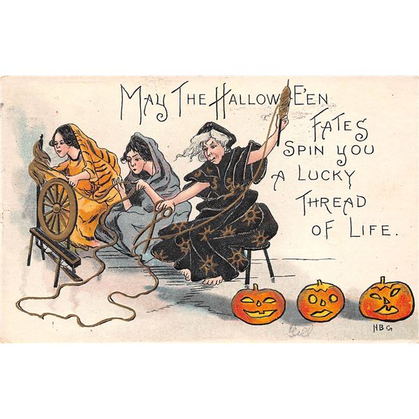 HBG May the Halloween Fates Witches Holiday Greeting PC