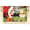 Image 1 : Winsch Mask Series Girl Halloween Holiday Greeting Postcard