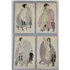 Image 1 : Set of 12 Art Nouveau Pretty Ladies with Man & Elves Postcards