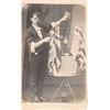 Image 1 : Real Photo Male Magician Showing Trick Postcard