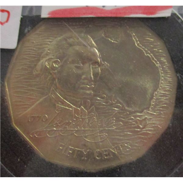 1970 CH/BU AUSTRALIA FIFTY CENT COIN