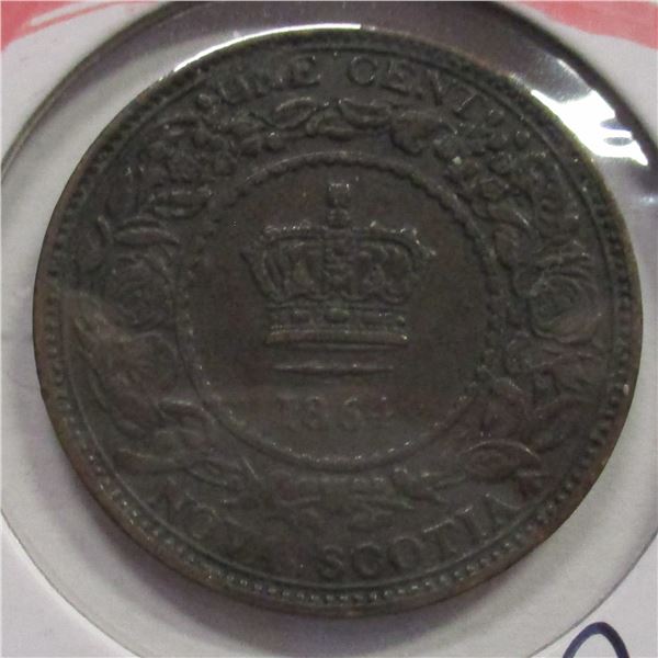 1864 NOVA SCOTIA VICTORIAN PENNY TOKEN