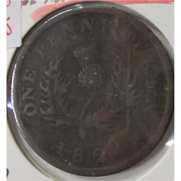 1824 PROVINCE OF NOVA SCOTIA PENNY TOKEN