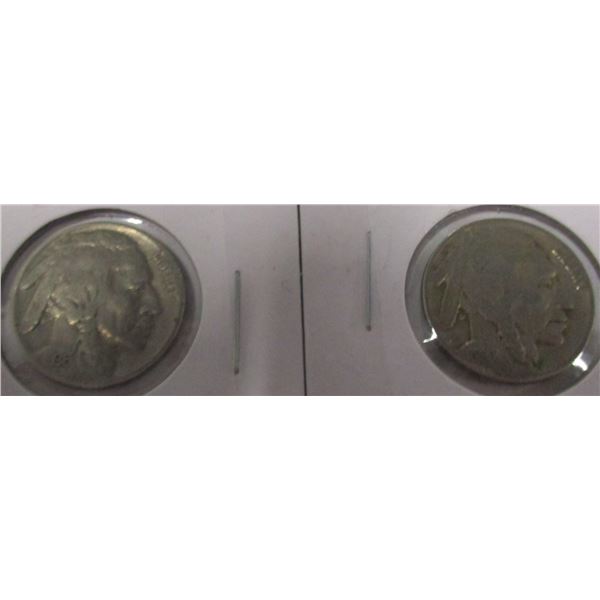 1936 & 1937 USA INDIAN HEAD NICKELS