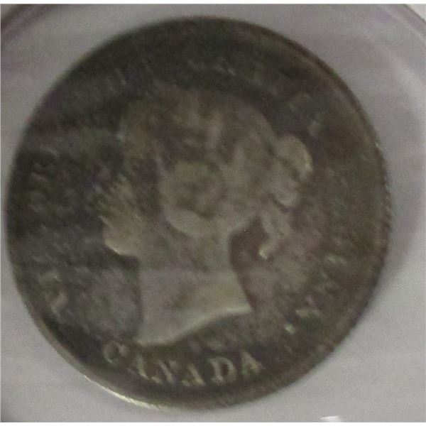 1899 CANADA VICTORIAN SILVER FIVE CENT