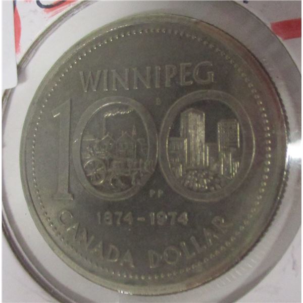 1874 - 1974 WINNIPEG CANADA DOLLAR