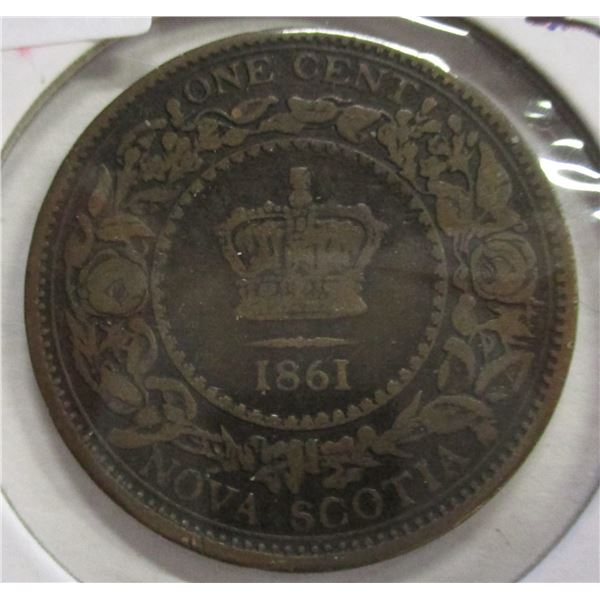 1861 NOVA SCOTIA VICTORIA PENNY TOKEN