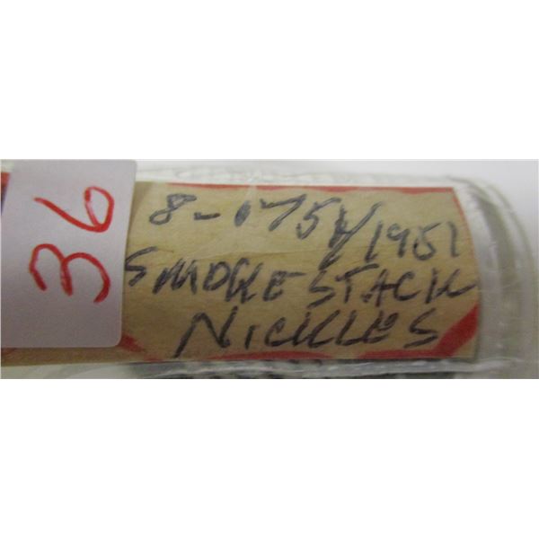 1751 - 1951 (LOT OF 8) SMOKE STACK CANADA NICKELS