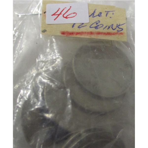 LOT OF 12 WORLD COLLECTABLE COINS