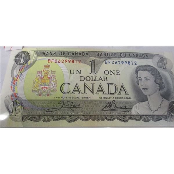 1973 CRISP UNCIRCULATED LAST OF CANADA $1 BILLS