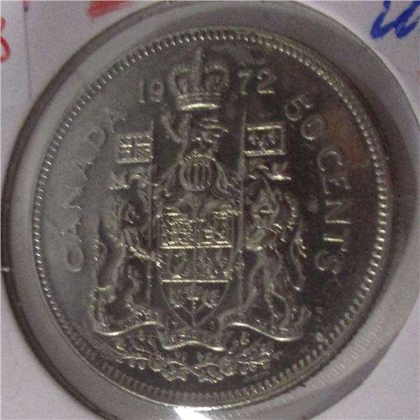 1972 UNCIRCULATED CANADA HALF DOLLAR