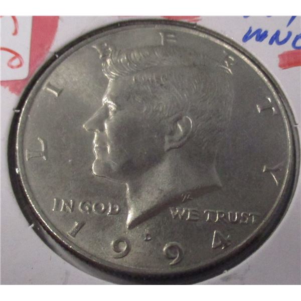 1994 JOHN KENNEDY UNCIRCULATED USA HALF DOLLAR