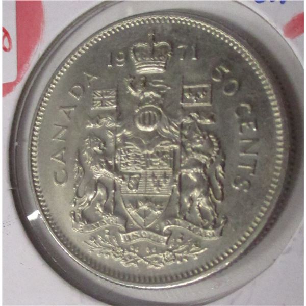 1971 UNCIRCULATED CANADA HALF DOLLAR