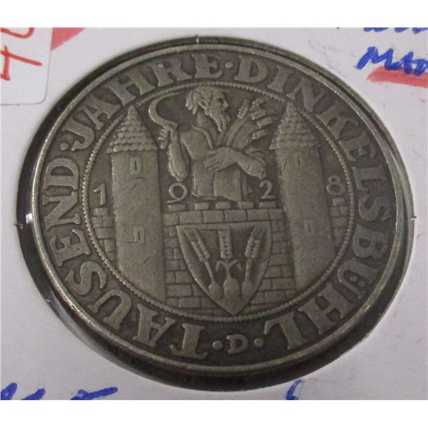 SILVER GERMAN DREIREIGH MARK SILVER HALF DOLLAR
