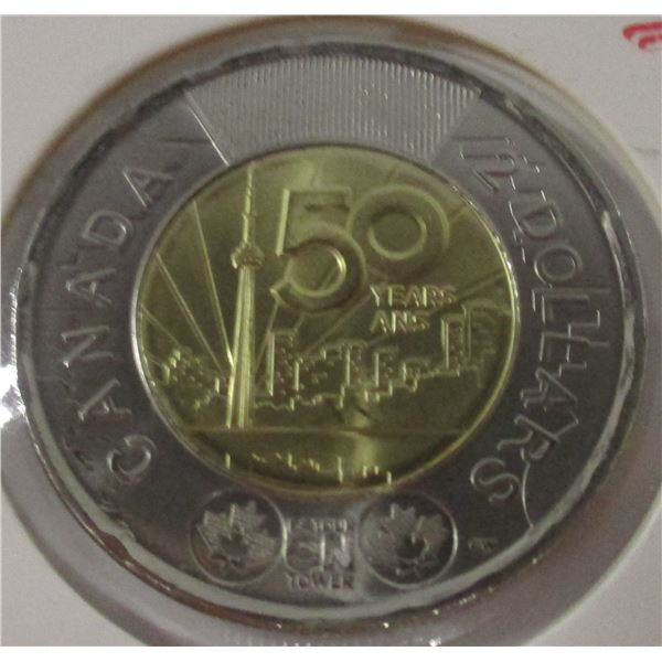 2026 GOLD COLORED CENTER ON 50TH ANNIVERSARY CANADA CHARLES III TOONIE