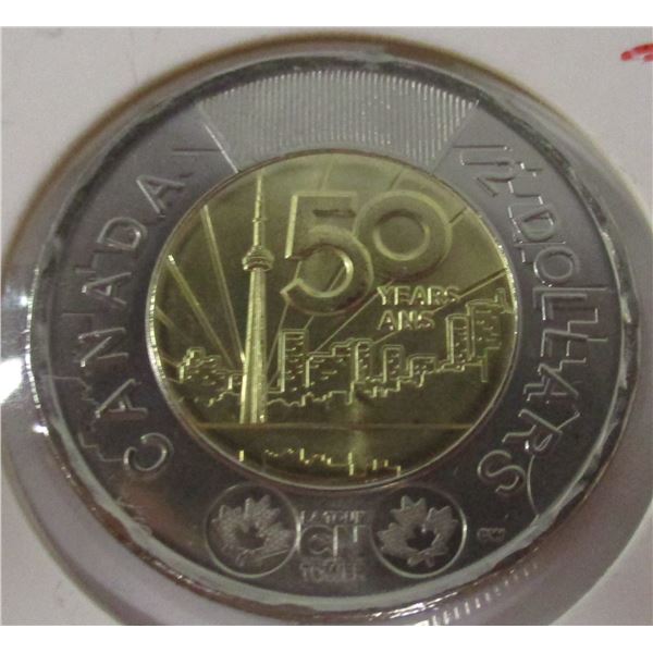 2026 GOLD COLORED CENTER ON 50TH ANNIVERSARY CANADA CHARLES III TOONIE