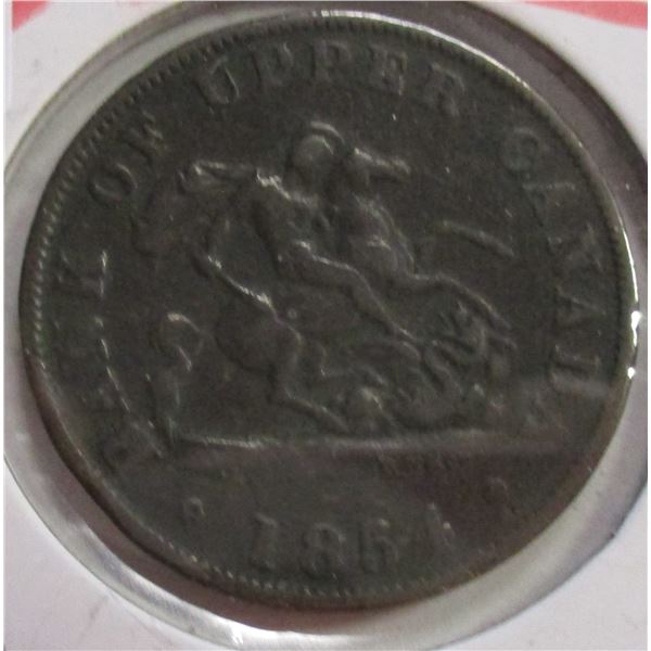 1854 BANK OF UPPER CANADA HALF PENNY TOKEN