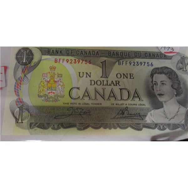 1973 CRISP UNCIRCULATED LAST OF CANADA $1 BILLS