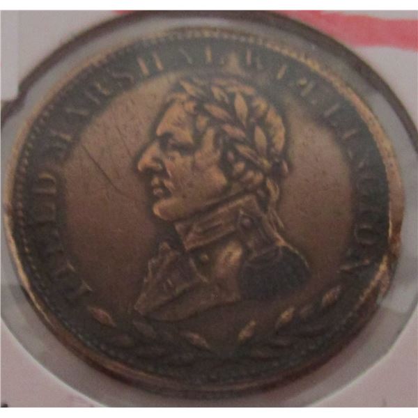 FIELD MARSHALL WELLINGTON CANADA HALF PENNY TOKEN