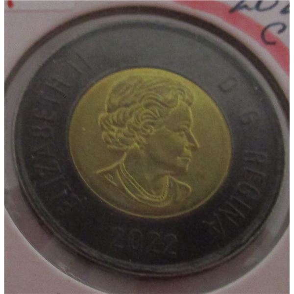 2022 CH/BU MEMORY OF QUEEN ELIZABETH II CANADA TOONIE