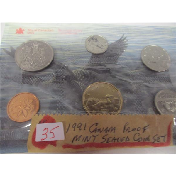 1991 PROOF CANADA MINT SEALED COIN SET