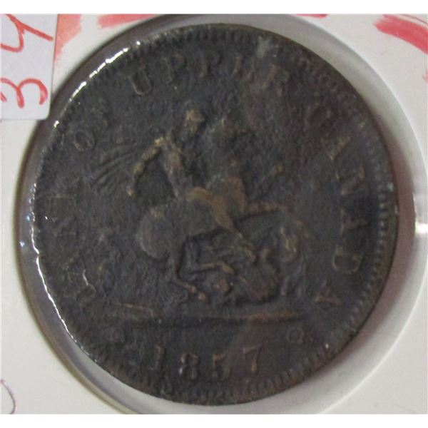 1857 BANK OF UPPER CANADA PENNY TOKEN