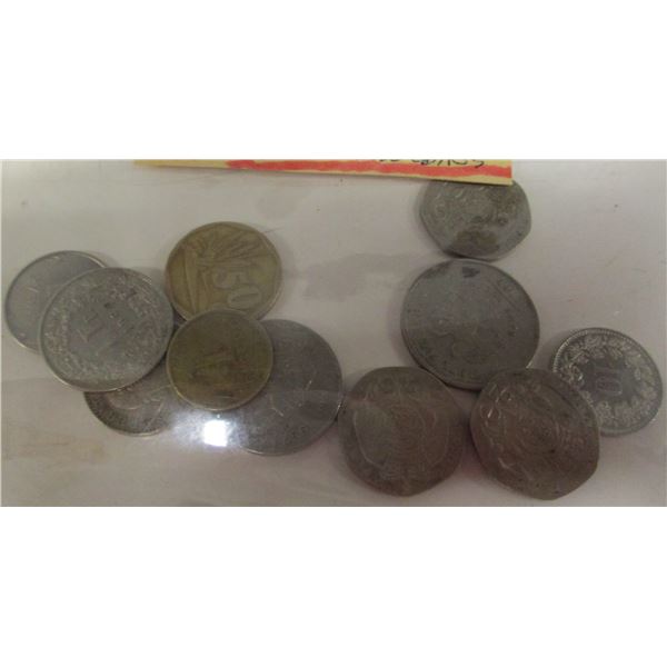 LOT OF 12 WORLD COLLECTABLE COINS