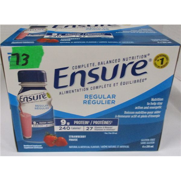 REGULAR STRAWBERRY ENSURE DRINK (6 BOTTLES X 235 ML)