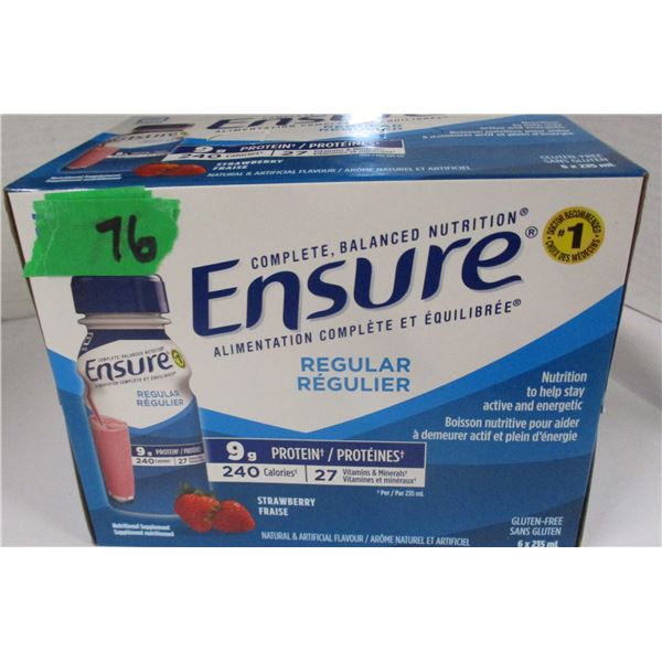 REGULAR STRAWBERRY ENSURE DRINK (6 BOTTLES X 235 ML)