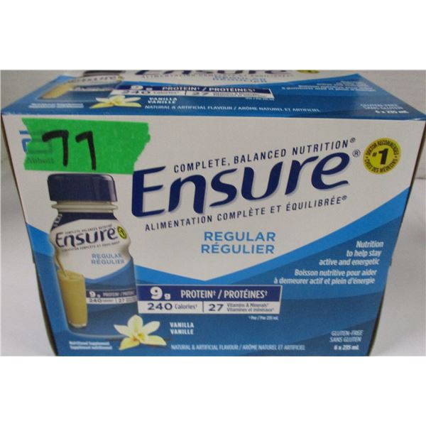 REGULAR VANILLA ENSURE DRINK (6 BOTTLES X 235 ML)