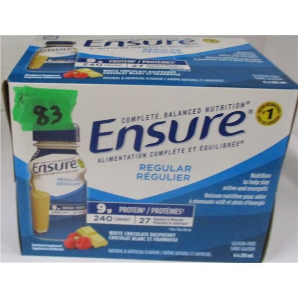 REGULAR WHITE CHOCOLATE RASPBERRY ENSURE DRINK (6 BOTTLES X 235 ML)