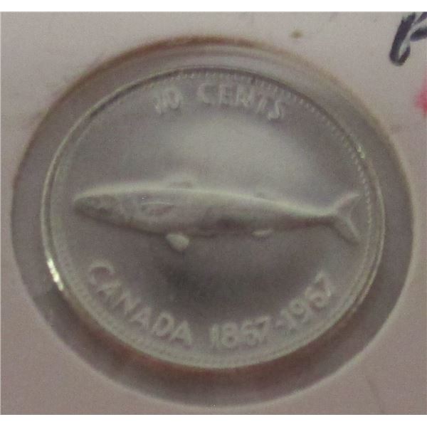 1967 CANADA FISH SILVER DIME