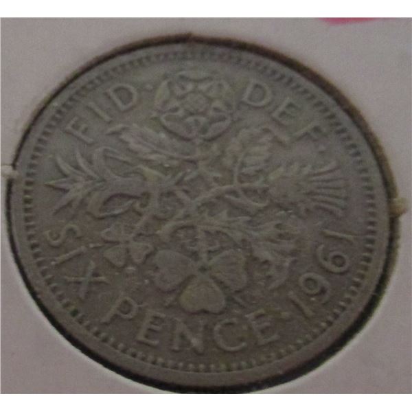 1961 SILVER SIX PENCE