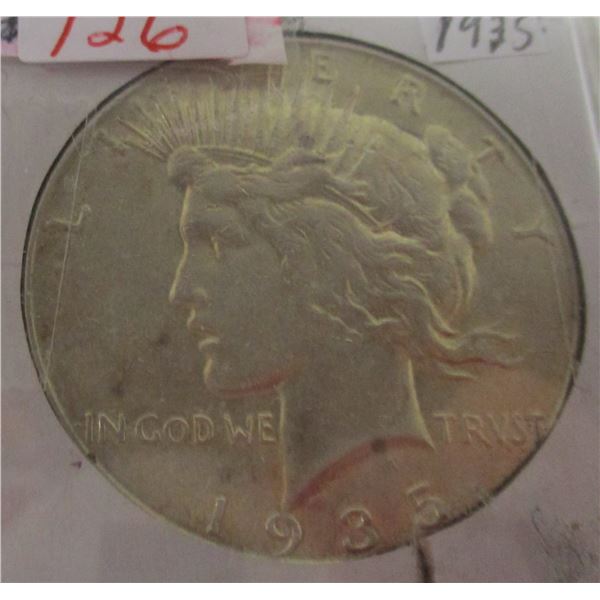 1935 USA SILVER PEACE DOLLAR
