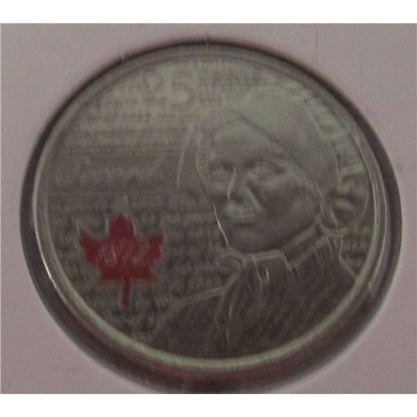 2013 UNCIRCULATED LAURA SECORD CANADA MEMORIAL QUARTER