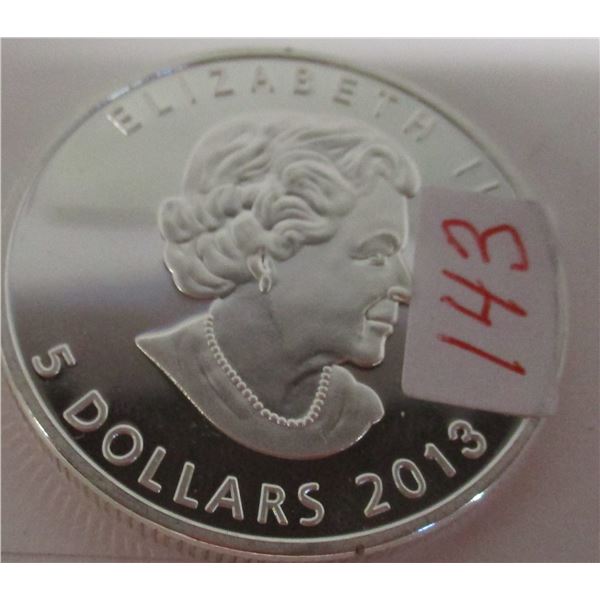 2013 CANADA $5 COIN (NON-MAGNETIC) (SOLD AS IS - NOT TESTED - SILVER CONTENT NOT VERIFIED)